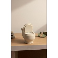 Zeroxo Klozet Görünümlü Dekoratif Tealight Mumluk - Esprili Banyo Süsü ve Hediyelik Obje