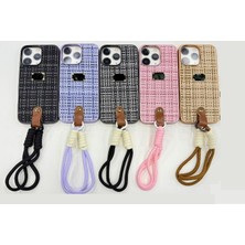 M21 Iphone 17 Hasır Ipli Kahverengi Kılıf