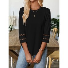 Arona Mdb Kadın Uzun Kollu Bisiklet Yaka Truvakar Kollu Viskon Bluz