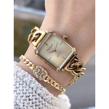 Ferucci Ferrucci Zincir Tasarım 2 Yıl Garantili 3 Atm Suya Dayanıklı Kadın Kol Saati+Bileklik Z.03494.5