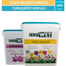 İnnoWet Yumuşatıcı Kokulu & Çiçek Bahçesi Kokulu Kova Islak Mendil – Yüzey Temizlik Havlusu 2’li Set (Toplam 600 Yaprak)