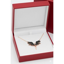 Çekirdek Jewelry 925 Ayar Gümüş Rose Kaplama Mikail Kolye