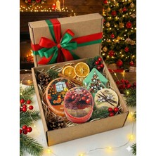 Yılbaşı Özel 4 Lü Set Hediye Paketi (Çam Terebentin - Portakal Tarçın -Vanilya-Nar ) Süngerli Sabun