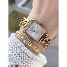 Ferucci Ferrucci Zincir Tasarım 2 Yıl Garantili 3 Atm Suya Dayanıklı Kadın Kol Saati+Bileklik Z03494.4