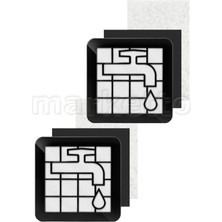 Marketto Philips XB2122 - XB2123 - XB2142 Uyumlu 2'li Hazne Içi Filtre Takımı Süngerler Dahil