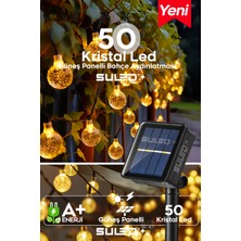 Özbience 50 LED Kristal Solar Bahçe Aydınlatması, Dekoratif ve Gün Işığı Işık