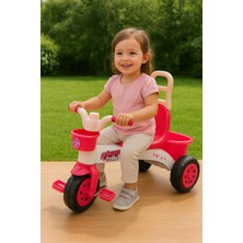 Feyza Design Çocuklar Için Renkli Prenses Bisiklet, 3 Tekerlekli, Pedallı ve Sepetli