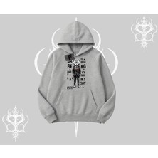 Dream Big Yazılı Takım Elbiseli Kedi Baskılı Kapşonlu Sweatshirt