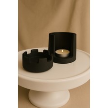 Zeroxo Kale Tasarımlı Dekoratif  Tealight Mumluk - Modern Ev Hediyesi