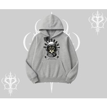 Stay Cool Kedi Baskılı Kapşonlu Sweatshirt