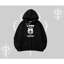 Catronaut Kedi Baskılı Biskilet Sweatshirt