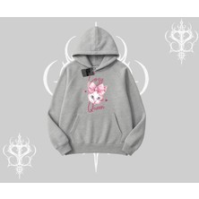 Cozy Queen Kedi Baskılı Kapşonlu Sweatshirt
