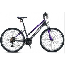 Feyza Design Kız Çocuk Bisikleti 24 Jant, V-Fren, Çelik Gövde, Siyah Mor, Vitesli