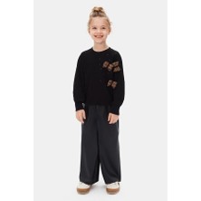 Nk Kids Kız Çocuk Deri Pantolon NK-59516