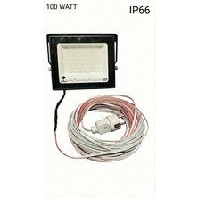 100 Watt LED Projektör Seyyar 15 Metre Dış Mekana Uygun Sıvıya Dayanıklı