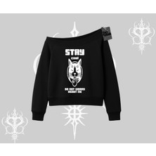 Catronaut Kedi Baskılı Oversize Tshirt
