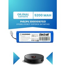 Electroll Philips 300010187021 Uyumlu Batarya (Orjinal Kapasite) 5200MAH Pil Robot Süpürge Bataryası Değişimi