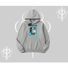 Missing Cat Baskılı Kapşonlu Sweatshirt