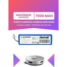 Electroll Philips XU3000/02 Homerun 3000 Serisi Batarya (Ultra Yüksek Kapasite) 7000MAH Robot Süpürge Pili