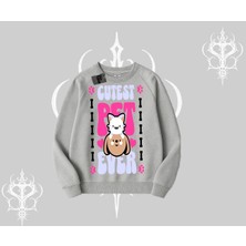 Best Pet Ever Baskılı Biskilet Sweatshirt