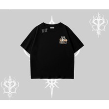 Need Coffee Right Meow Yazılı Kedi Baskılı Oversize Tshirt