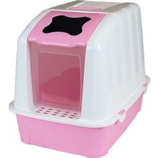 Kurtbay Şekil Xxl Büyük Boy Kapalı Kedi Tuvaleti, Filtreli ve Kürek Hediyeli, 59X41,5X47,5 cm - VN11097