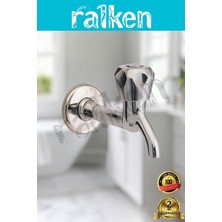 Ralken Lavabo Tuvalet Wc Bahçe Musluğu Krom Çevirmeli Volonlu %100 Pirinç