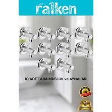 Ralken Filtreli Ara Musluk Batarya Alt Bağlantı Musluğu 10 Adet
