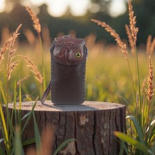 Elifeshop El Yapımı Hakiki Deri Baykuş Tasarımlı Fermuarlı Kadın Cüzdan | Bozuk Para Kart Anahtar Çantası Md 3