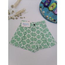 Genel Pilili Denim Kumaş Renkli Şort Turuncu - 3-4 Yaş