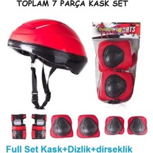 Feyza Design 7 Parça Bisiklet ve Kaykay Güvenlik Korumalı Seti, Renkli ve Hafif