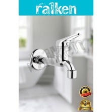 Ralken Lavabo Tuvalet Wc Bahçe Musluğu Krom Aç Kapa Tekli %100 Pirinç