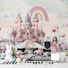 Grown Gökkuşağı Altında Şato Çocuk Duvar Kağıdı