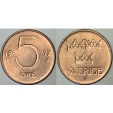 Banknoting Isveç 5 Öre 1972 Çil(-)