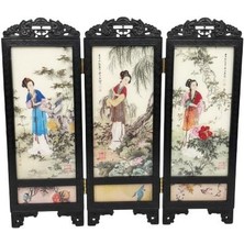 Shaco Design Japon Işlemeli Tablo 3 Adet