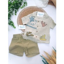 İggy Starfish Baskı Müslin 2'li Takım Olive - 18-24 Ay