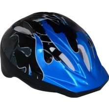 Feyza Design Çocuklar Için Mavi Bisiklet, Paten ve Scooter Kaskı 51-55CM, 4-7 Yaş