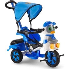 Feyza Design Penguen Figürlü Çocuk Bisikleti, Ebeveyn Kontrollü, Mavi, Güvenli ve Eğlenceli