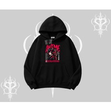 Kapşonlu Sweatshirt Anime Girlfriend Kırmızı