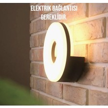 Elektrikle Çalışır, 10 Watt, 3000 Kelvin LED Aplik, Iç ve Dış Mekan, Bahçe Duvar Armatürü, LED Aplik