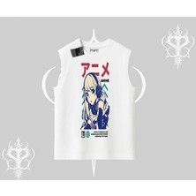 Kolsuz Tshirt Anime Kız Desenli Japon Tarzı