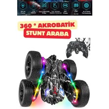 Yıldırım Oyuncak Uzaktan Kumandalı Full Fonksiyon 2.4 Çift Yönlü Renkli Akrobat Araba 16 cm Akrobatik Araba