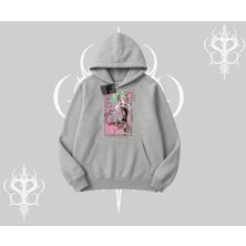 Kapşonlu Sweatshirt Anime Kawaii Japon Kız Desenli