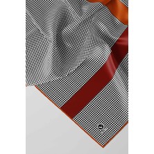 Violla Twill Kazayaklı Şerit Desenli Taba Renkli 90X90 Eşarp (Ipek Içermez) Dikim Şekli : El Dikişi
