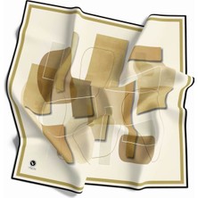 Violla Twill Geometrik Desenli Lila Renkli 90X90 Eşarp (Ipek Içermez) Kenar Dikiş Şekli El Dikişli