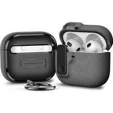 MobaxAksesuar Apple Airpods 4. Nesil ile Uyumlu Kılıf Standlı Kilitli Tpu Premium Matte Trip Case