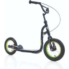 Feyza Design Yüksek Performanslı Siyah Yeşil Çocuk Scooter, Dayanıklı ve Eğlenceli Tasarım