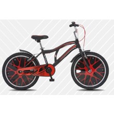 Feyza Design Çocuk Bisikleti, 16 Jant, Siyah Kırmızı, V Fren, Aksesuarlı, Denge Tekerli