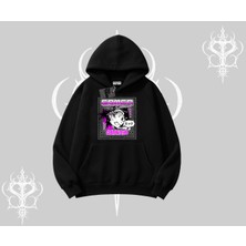 Kapşonlu Sweatshirt Games Schoolgirl Anime Baskılı