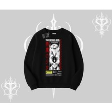 Biskilet Sweatshirt Anime Devils Girl Japanese Style Baskılı